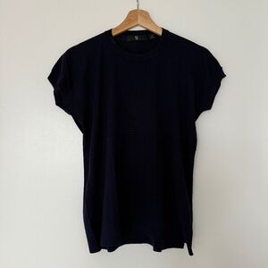 Jil Sander x Uniqlo Dark Navy Silk/Cotton Knit Top